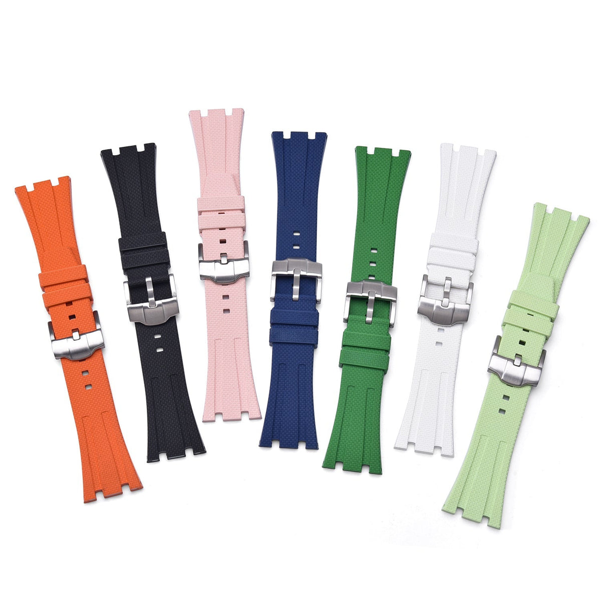 Bracelets caoutchouc et coques KronoKeeper pour AP x Swatch Royal Pop, sept coloris