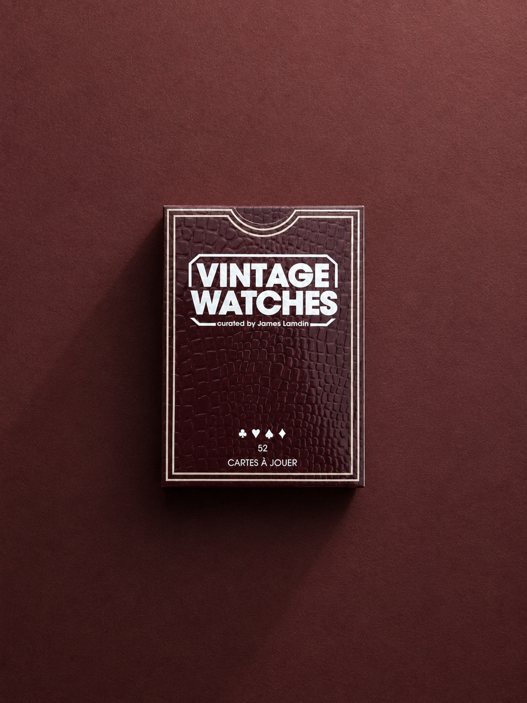 Jeu de cartes Vintage Watches des Éditions de la Tour, étui bordeaux