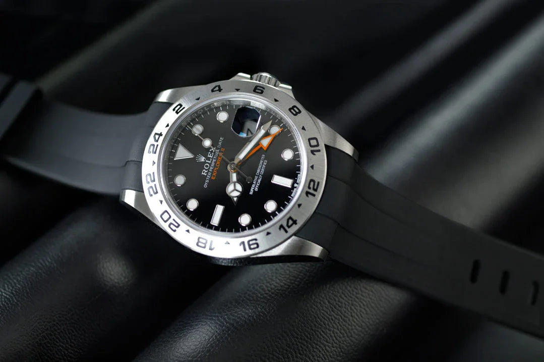 Bracelet RubberB M225 Noir avec boucle - vue principale