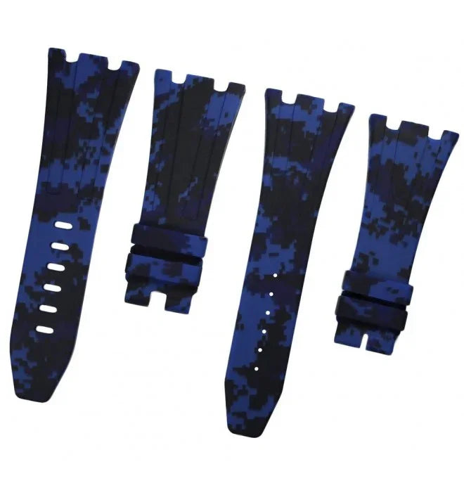 Bracelet Camouflage Rubber pour Audemars Piguet 42mm digital bleu - vue principale