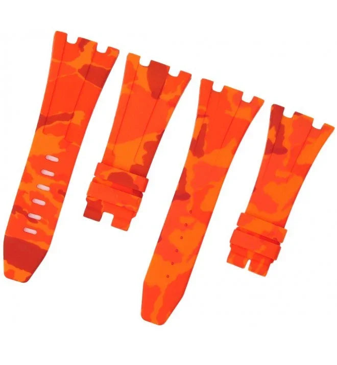 Bracelet Camouflage Rubber pour Audemars Piguet 42mm orange - vue principale