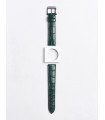 Camille Fournet square-scalled alligator bottle green