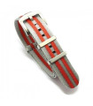 Seat Belt Nato - Gris/Rouge