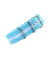 Bracelet nylon NATO Bleu/Blanc