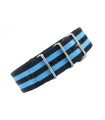 Bracelet nylon NATO Noir/Bleu