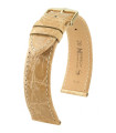 Genuine Croco Hirsch Watch Strap Beige