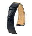 Bracelet pour montre Genuine Croco Hirsch Noir