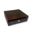 KronoKeeper Marquetry Ebony 12 Watch Box