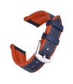 KronoKeeper Jules Rubber Strap - Orange/Navy Blue