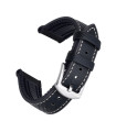 KronoKeeper Jules Rubber Strap - Black/Black/White