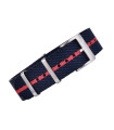 BRACELET NATO PREMIUM - Noir/Marine/Rouge