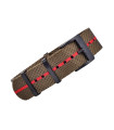 BRACELET NATO PREMIUM PVD - Olive/Rouge