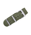 Bracelet NATO nervuré KronoKeeper - Vert Army