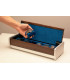 Aubliq 6 watch box in aluminium and walnut veneer