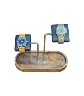 Kronokeeper Walnut Watch Stand (Double)