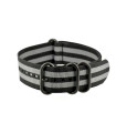 Black/grey "Bond" NATO Zulu Extreme watch strap PVD