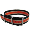 Bracelet nylon NATO Noir/sable/orange