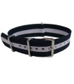 Bracelet nylon NATO Bleu Marine/blanc