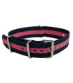 Bracelet nylon NATO Bleu Marine/Rose