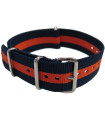 Bracelet nylon NATO Bleu/Orange