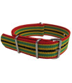 Watch NATO strap Red/Green/Yellow/Black