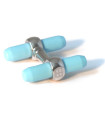 Cufflinks ELIE BLEU Heritage pair in fine stone