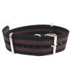 Bracelet nylon NATO Noir/Marron