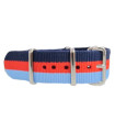 NATO watch strap Blue/Red/Light blue