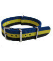 Bracelet nylon NATO Noir/Jaune/Bleu