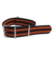 Watch NATO strap Black / Red / Orange