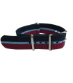 Watch NATO strap Dark Blue / Light Blue / Maroon