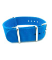 Bracelet NATO nylon bleu n°7