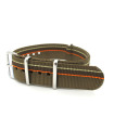 Watch NATO strap brown/orange/brown/sand