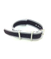 Bracelet nylon NATO Blanc/noir