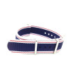 Watch NATO strap white/red/blue