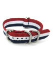 NATO ZULU EXTREME STRAP Blue/White/Red Flag 