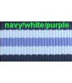 Bracelet nylon NATO bleu marine/blanc/violet