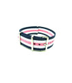 Watch NATO strap navy/white/pink