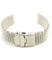 Mesh bracelet with folding clasp