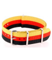 Watch NATO strap Black/Red/Yellow