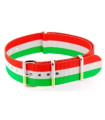 Bracelet nylon NATO Orange/Blanc/Vert