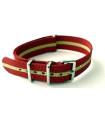 Bracelet nylon NATO Rouge/Sable