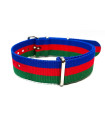 Blue/Red/Green NATO watch strap