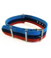 light blue/Navy blue/red NATO watch strap - "BMW ///M"