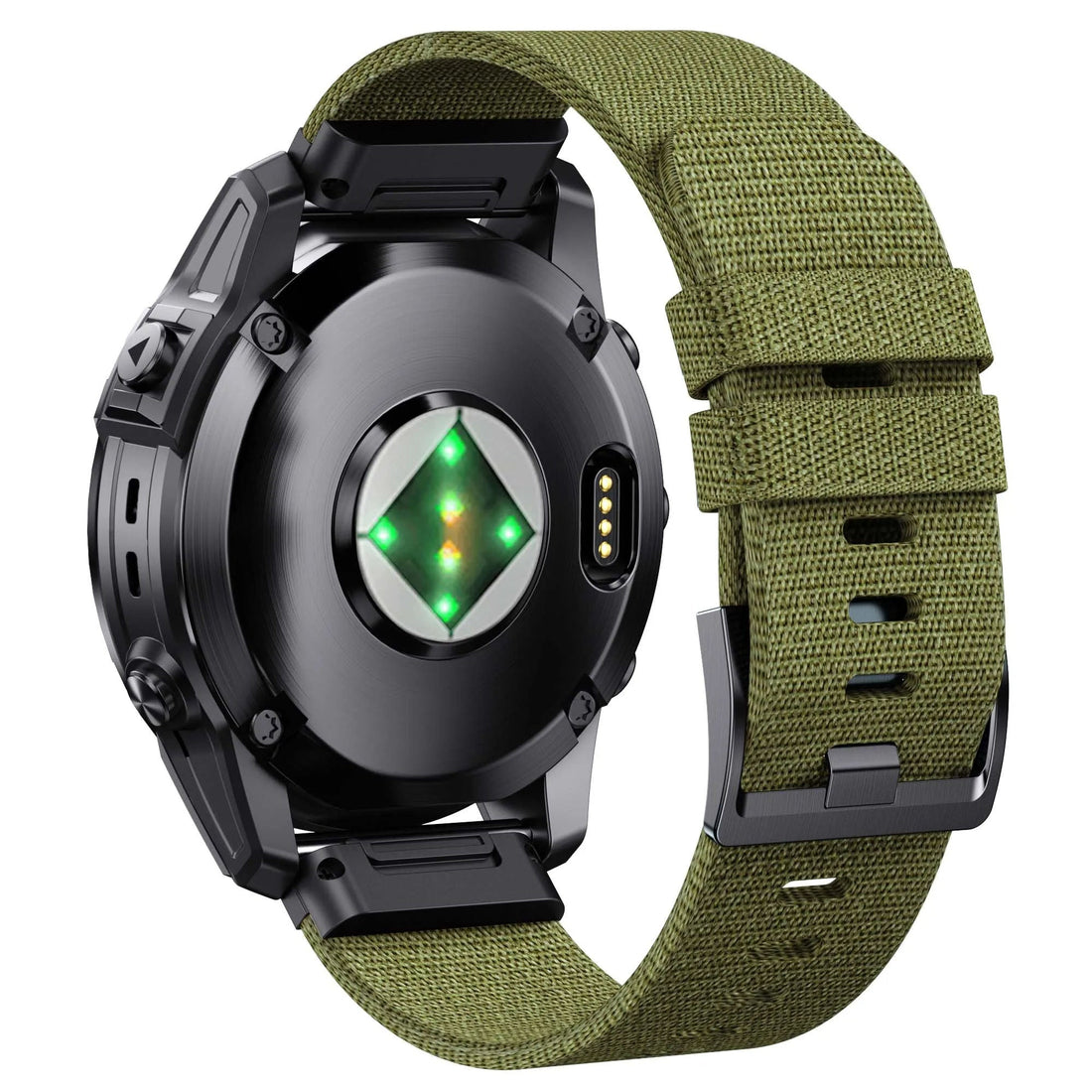 Bracelet nylon KronoKeeper compatible Garmin QuickFit porté au poignet