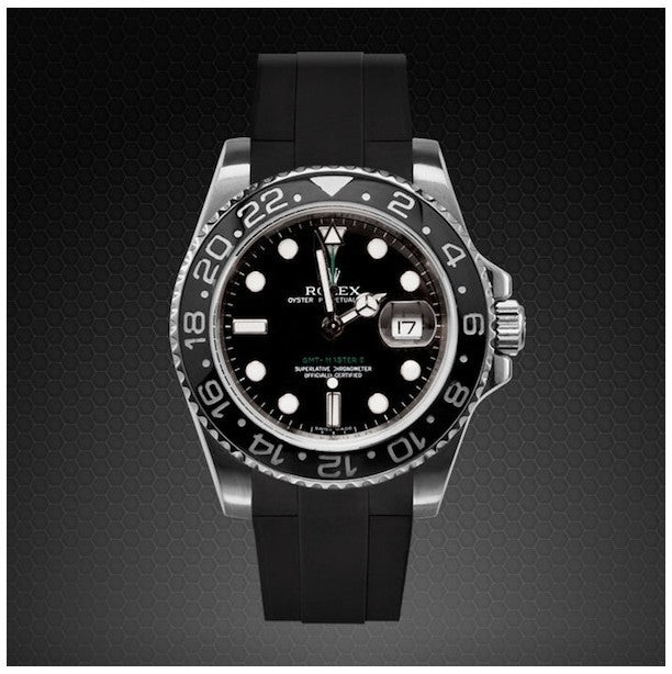 Bracelet RubberB M106CD Noir avec boucle