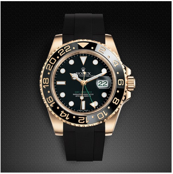 Bracelet RubberB M106CD Noir avec boucle