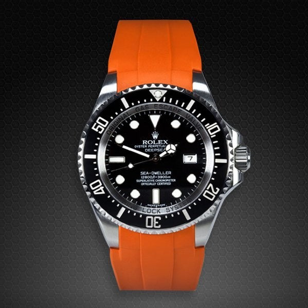 Rubber B strap M107 Orange with buckle