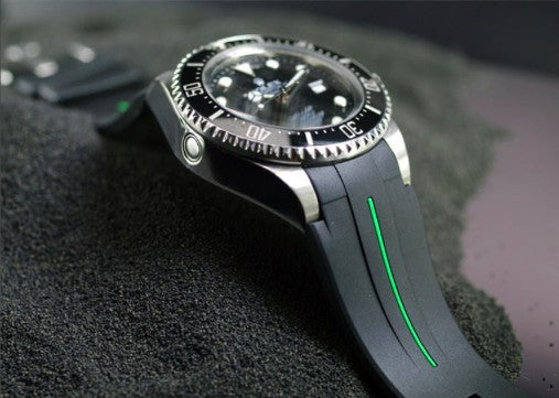 Rubber B strap M107 Black /Green with buckle