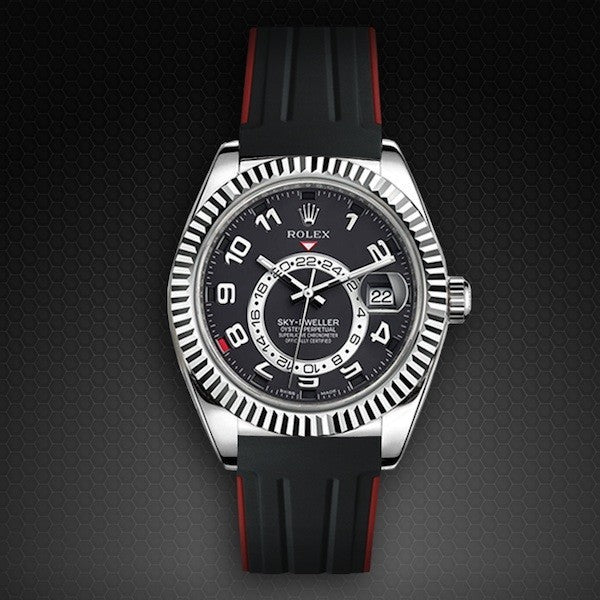 Rubber B strap M110 Black/Red